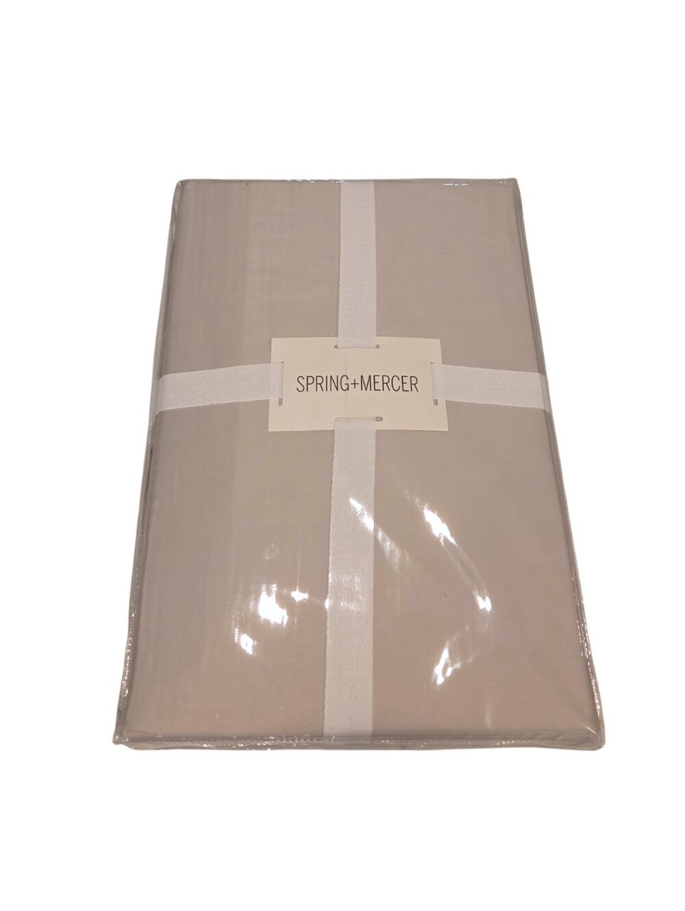Spring+Mercer 100% Cotton Sateen Duvet Cover Set Queen Beige Bedding Cottage